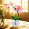 Crystal Expressions 4.0 Inch Orchid Figurine Everyday Figurine , Lightweight Everyday Decor Potted Orchid
